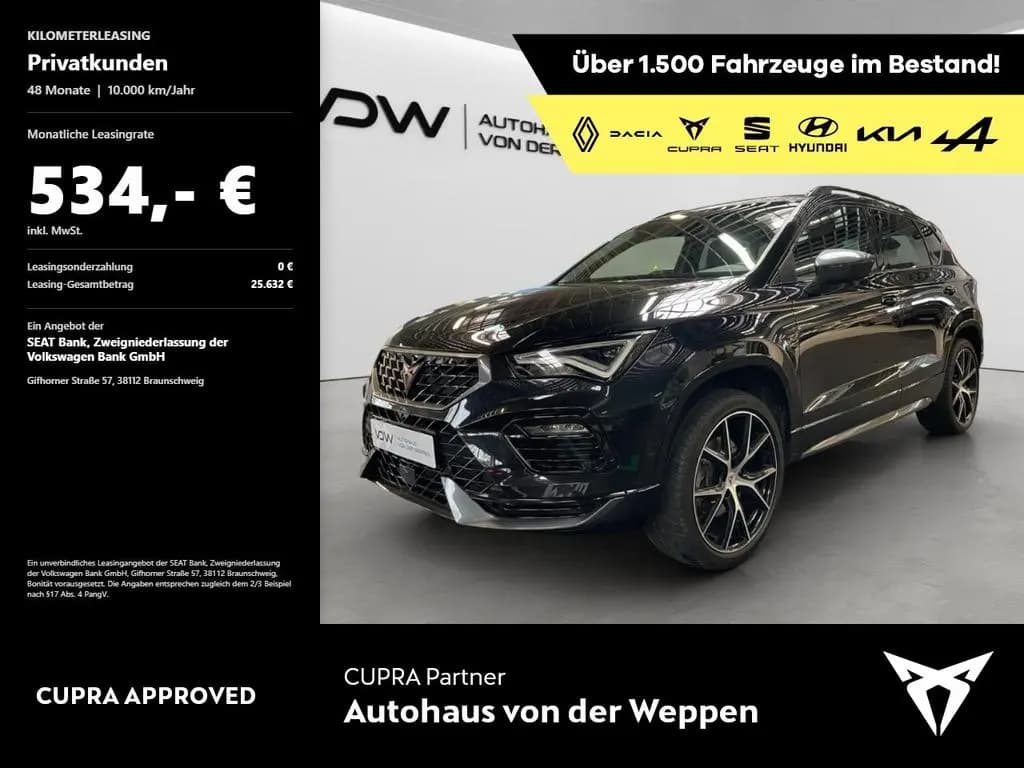 Main__Slider__Photo:Cupra Ateca 2.0 TSI 4Drive SHZ, el. Heckkl, Travel Ass 02/2024-0