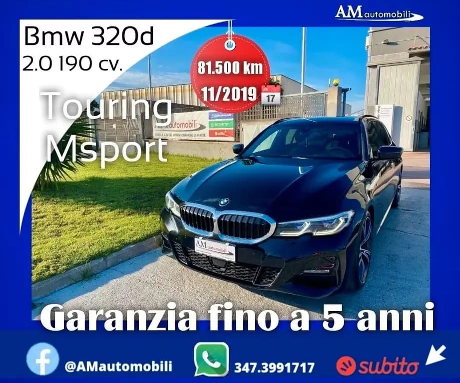Main__Slider__Photo:BMW 320 Bmw 320d 190 CV Touring Msport 11/2019-0