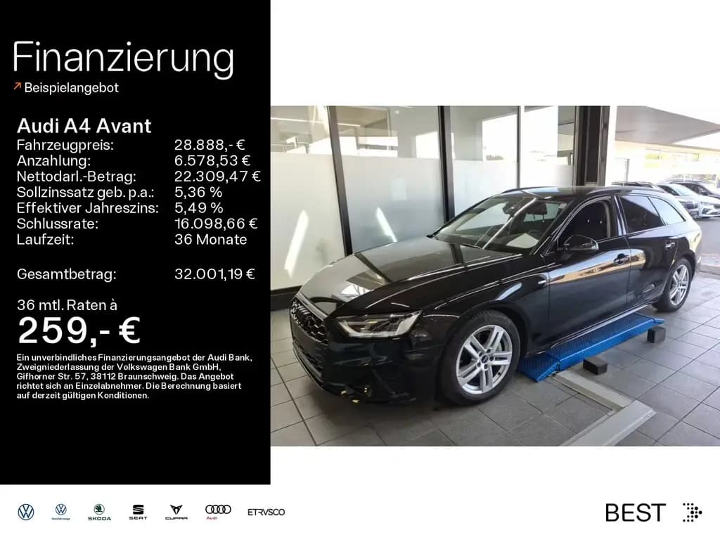 Main__Slider__Photo:Audi A4 Avant S line competition 40 TFSI Tour, Navi 04/2023-0