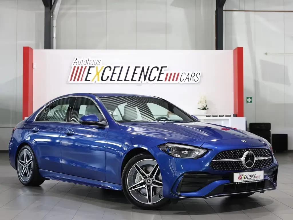 Main__Slider__Photo:Mercedes-Benz C 220 d LIMOUSINE AMG-LINE SPORT / BLUE & BEIGE 10/2023-0