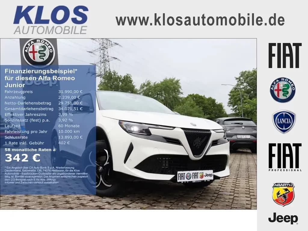 Main__Slider__Photo:Alfa Romeo Junior IBRIDA TI 1.2 VGT 145PS DCT6 SCHIEBEDACH 05/2026-0