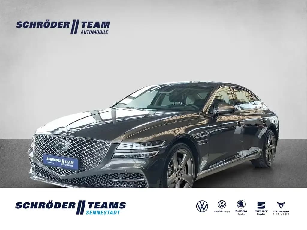Main__Slider__Photo:Genesis G80 Luxury 4WD Massage HuD Alcantara Himmel 04/2025-0