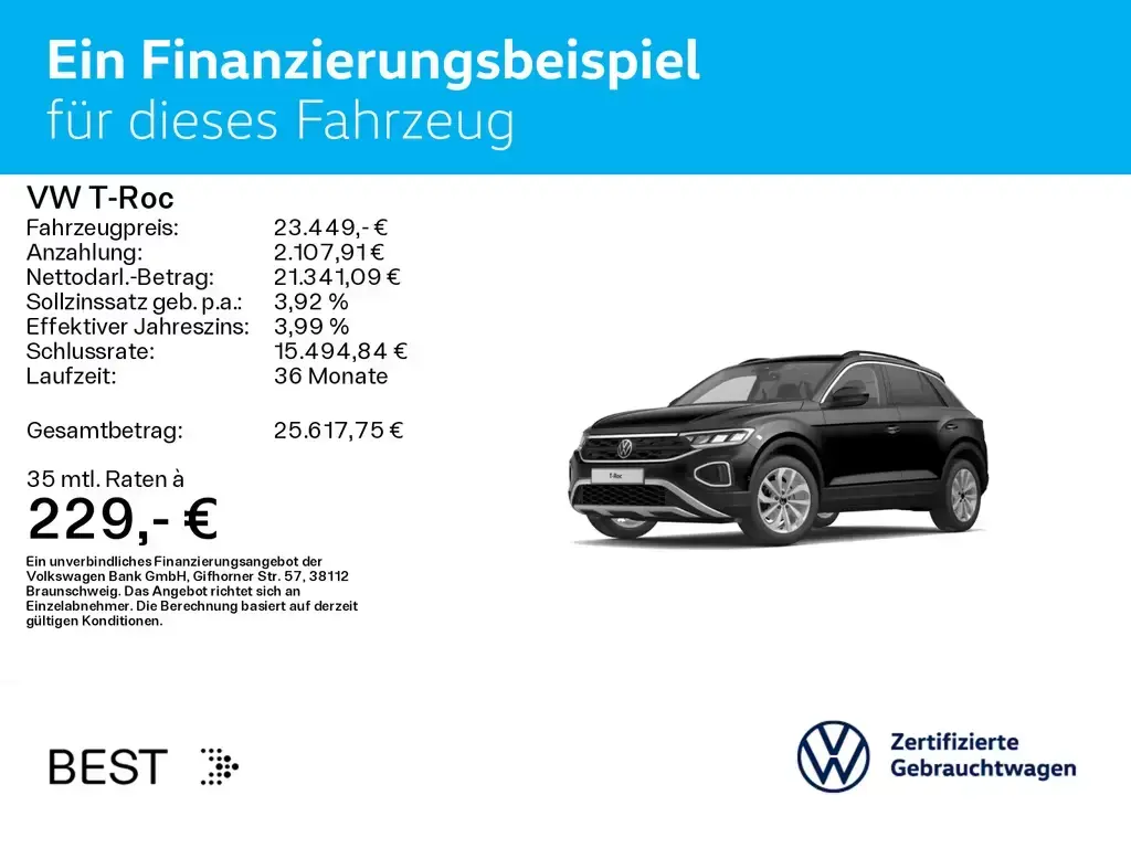 Main__Slider__Photo:Volkswagen T-Roc 1.5 TSI DSG LIFE*LED*STHZG*AHK*KAMERA*PDC* 03/2023-1