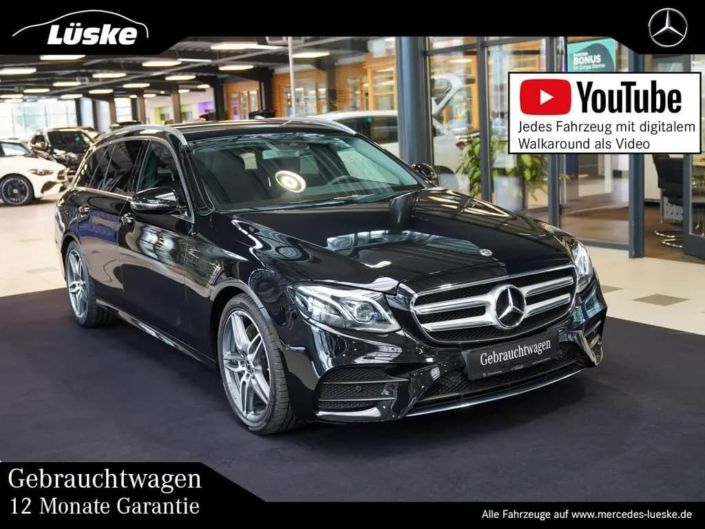 Main__Slider__Photo:Mercedes-Benz E 200 T AMG Line MULTIBEAM Kamera Totwinkel DAB 11/2019-0