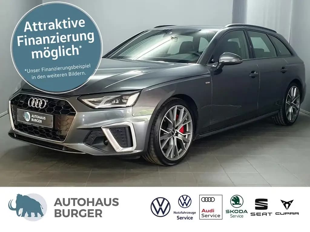 Main__Slider__Photo:Audi A4 Avant 45TFSI qu. S tronic S line/S-Sitze/AHK 04/2023-0