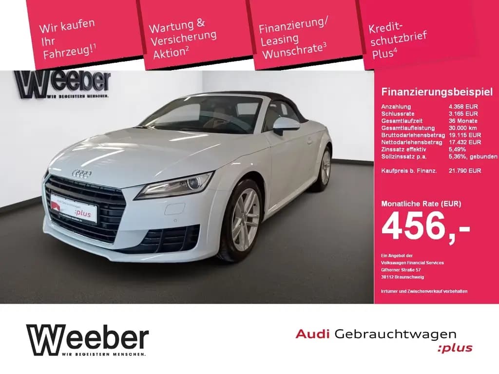 Main__Slider__Photo:Audi TT Roadster *KAMERA*SHZ*NAVI*XENON PLUS*17 LM* 10/2015-0