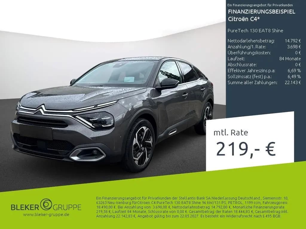 Main__Slider__Photo:Citroën C4 PureTech 130 EAT8 Shine 10/2023-0