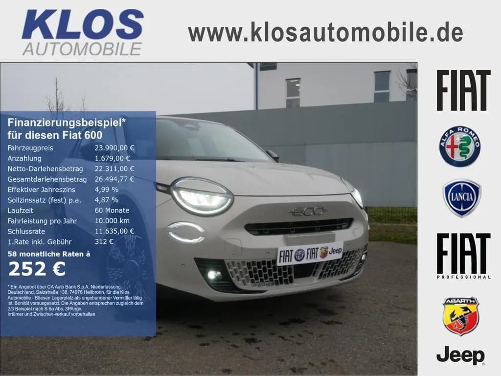 Main__Slider__Photo:Fiat 600 HYBRID ICON 1.2 110 PS DCT6 KOMFORT NAVI KAM 05/2026-0