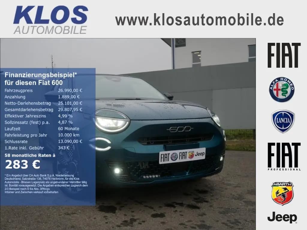 Main__Slider__Photo:Fiat 600 HYBRID LA PRIMA 1.2 110 PS DCT6 LED NAVI KAM 05/2026-0