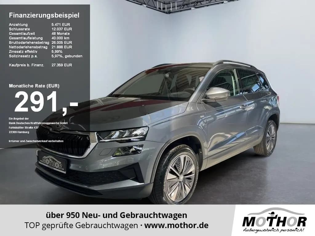 Main__Slider__Photo:Skoda Karoq Tour 1.5 TSI DSG AHK Schwenkbar 01/2023-0