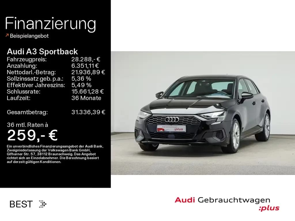Main__Slider__Photo:Audi A3 Sportback 35 TFSI Pano, ACC, HUD, B&O 07/2023-0