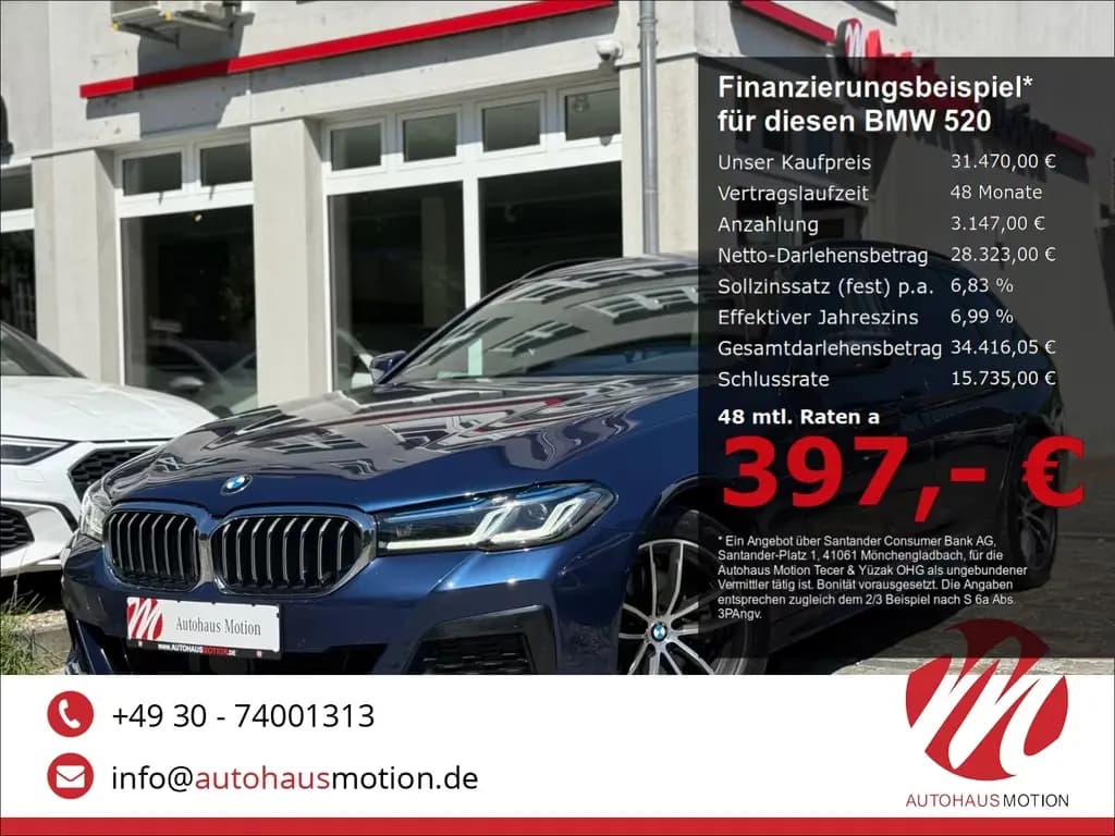 Main__Slider__Photo:BMW 520 d M Sport Touring Laser Navi Kamera HUD Park 11/2021-0