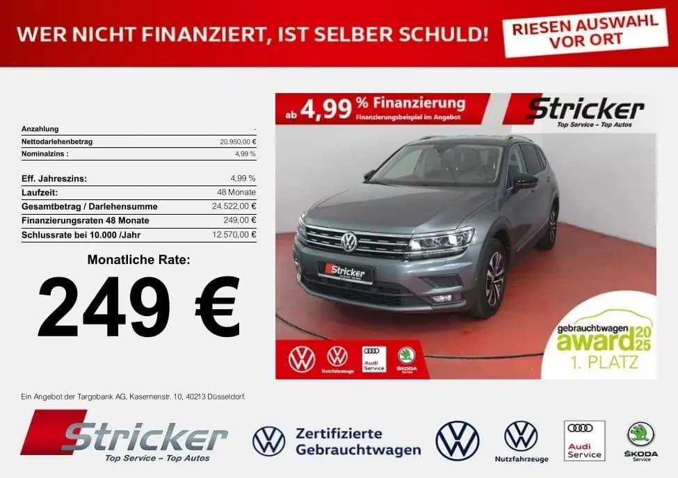 Main__Slider__Photo:Volkswagen Tiguan Allspace IQ.DRIVE 249,-ohne Anzahlung Nav 07/2019-0