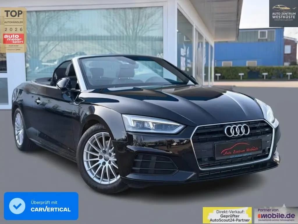 Main__Slider__Photo:Audi A5 40 TFSI Cabrio S-Tronic PDC SHZ AppConnect 02/2019-0