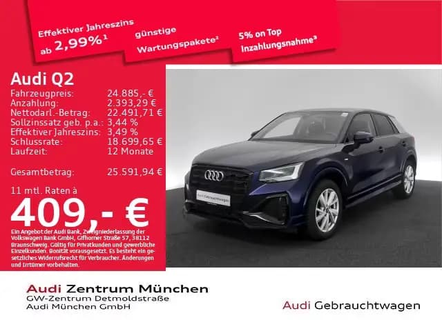 Main__Slider__Photo:Audi Q2 35 TFSI S tronic S line LED/Virtual/Kamera/AC 03/2022-0