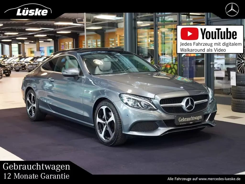 Main__Slider__Photo:Mercedes-Benz C 200 Coupé kristallgrau Panorama Memory AHK ILS 03/2017-0