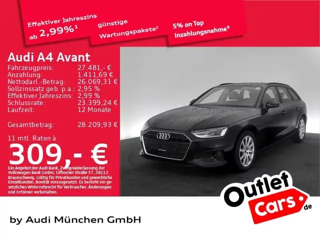 Main__Slider__Photo:Audi A4 Avant 40 TFSI S tronic Navi+/SitzHzg 03/2023-0