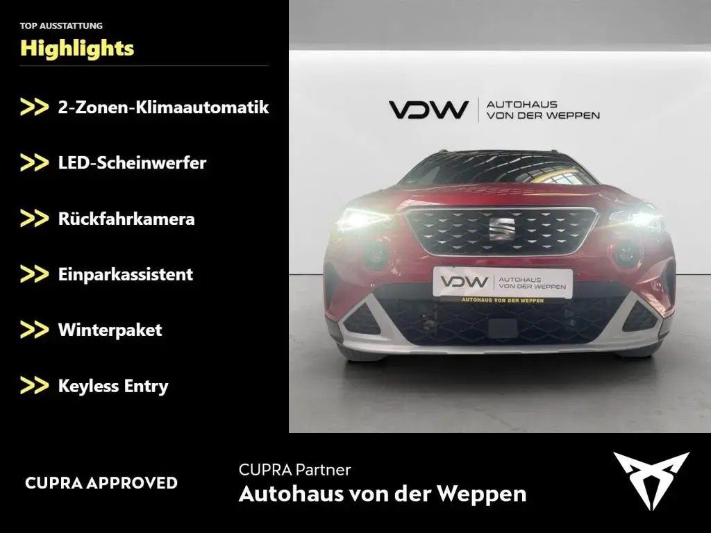 Main__Slider__Photo:Seat Arona Xperience 1.0 TSI Aut. Kamera, Navi, SHZ 05/2024-1