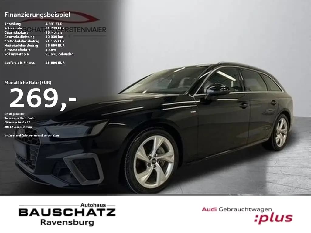 Main__Slider__Photo:Audi A4 Avant 40 TDI quattro S line *LED*AHK*NAVI*SZ* 06/2021-0