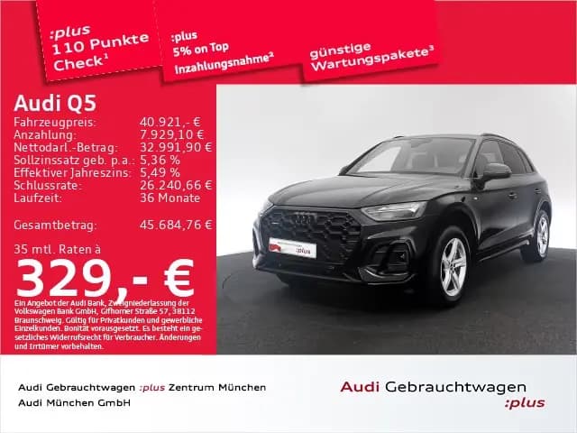 Main__Slider__Photo:Audi Q5 40 TFSI qu. S tronic S line Kamera/Navi+ 11/2023-0