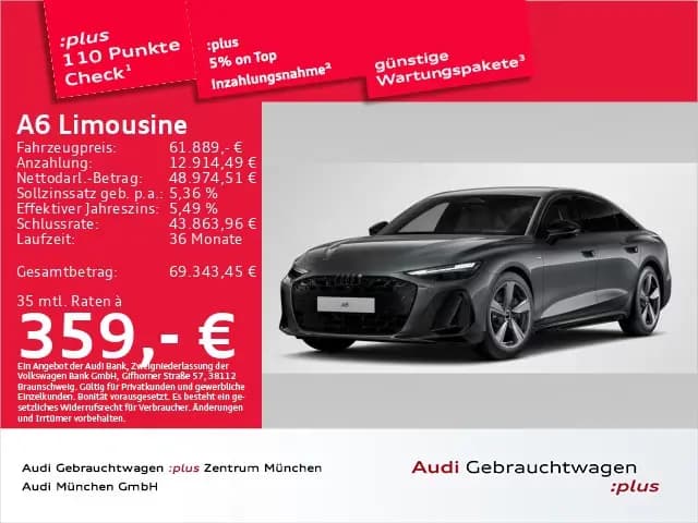 Main__Slider__Photo:Audi A6 Limousine NEU TFSI qu. S line AHK/B&O/Matrix 12/2025-0