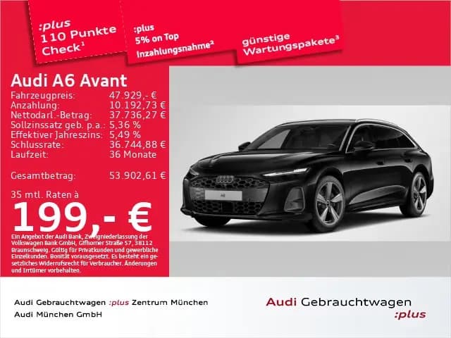Main__Slider__Photo:Audi A6 Avant NEU TFSI S tronic Pano/AHK/B&O 10/2025-0