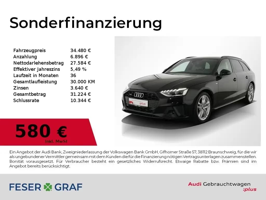 Main__Slider__Photo:Audi A4 Avant S line 45 TFSI quattro virt.Cockpit/ Na 02/2024-0