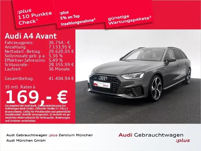 Main__Slider__Photo:Audi A4 Avant 40 TFSI qu. S tronic S line Matrix/Kame 06/2024-0