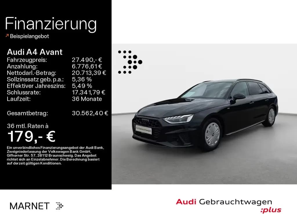 Main__Slider__Photo:Audi A4 Avant 35 TFSI S line*Navi*LED*Alu*Audi Connec 03/2023-0