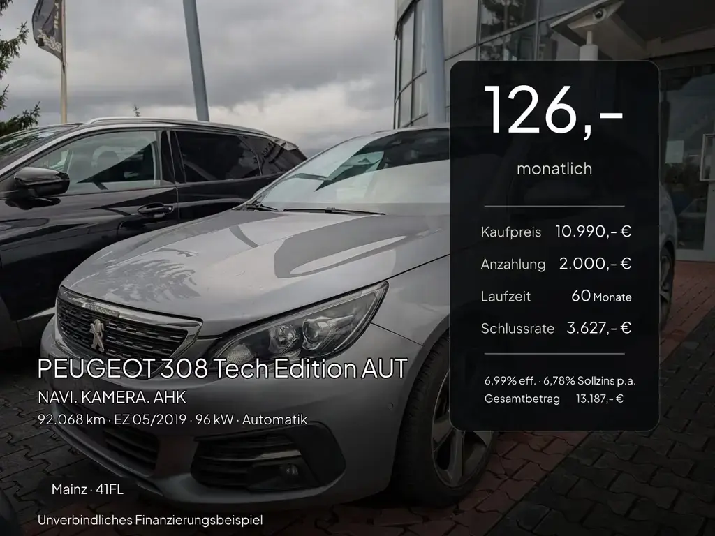 Main__Slider__Photo:Peugeot 308 Tech Edition AUT. NAVI. KAMERA. AHK 05/2019-1
