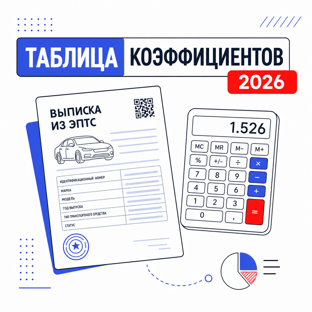 Все коэффициенты утильсбора 2026 из ПП №1291: по мощности, объёму и возрасту. Перевод кВт в л.с. и примеры расчёта. Проверьте свою сумму на калькуляторе Car Hunt.-0