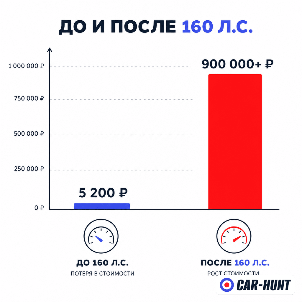 Утильсбор по мощности: до и свыше 160 л.с.