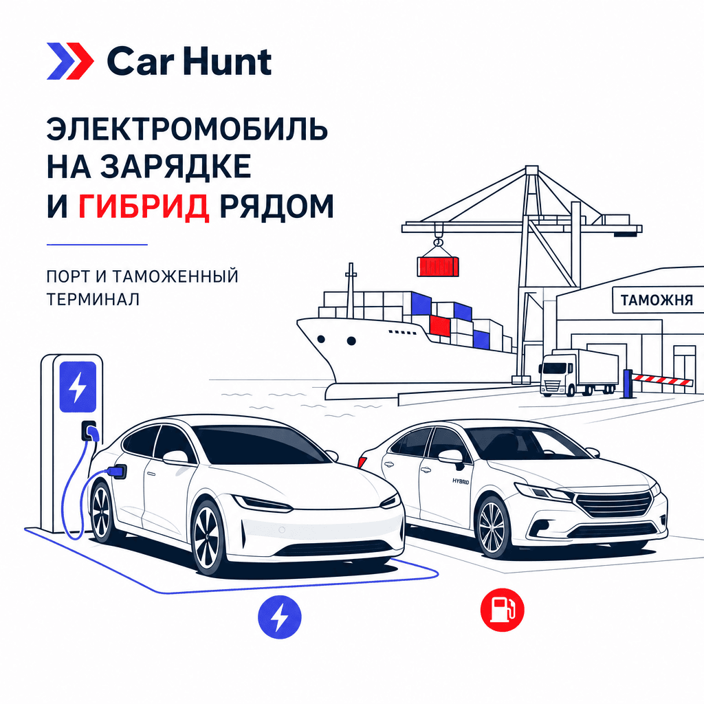 Растаможка электромобиля и гибрида в 2026: пошлина 15%, акциз, НДС 22%. Почему последовательный гибрид платит как электромобиль, а параллельный — как ДВС. Примеры и калькулятор.-0
