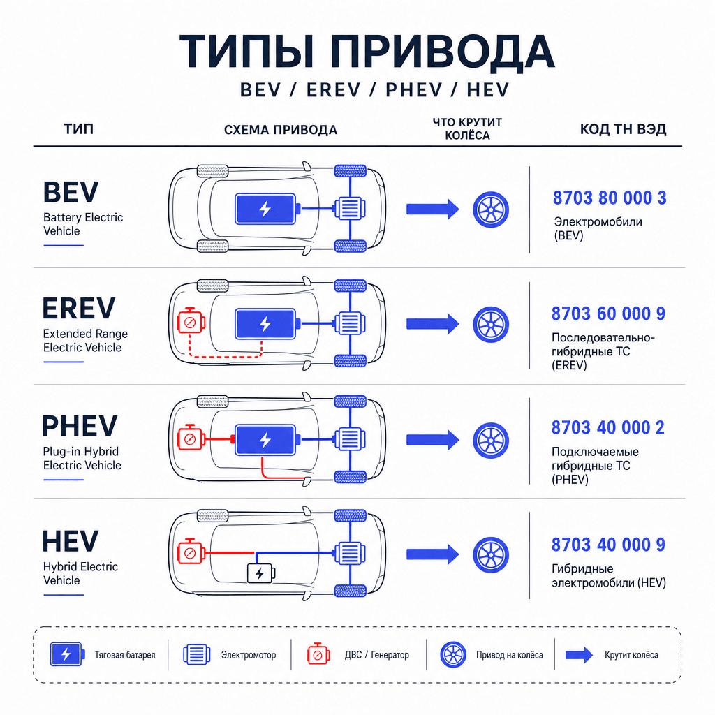 Виды гибридов: последовательный, параллельный, PHEV, HEV — отличия для таможни