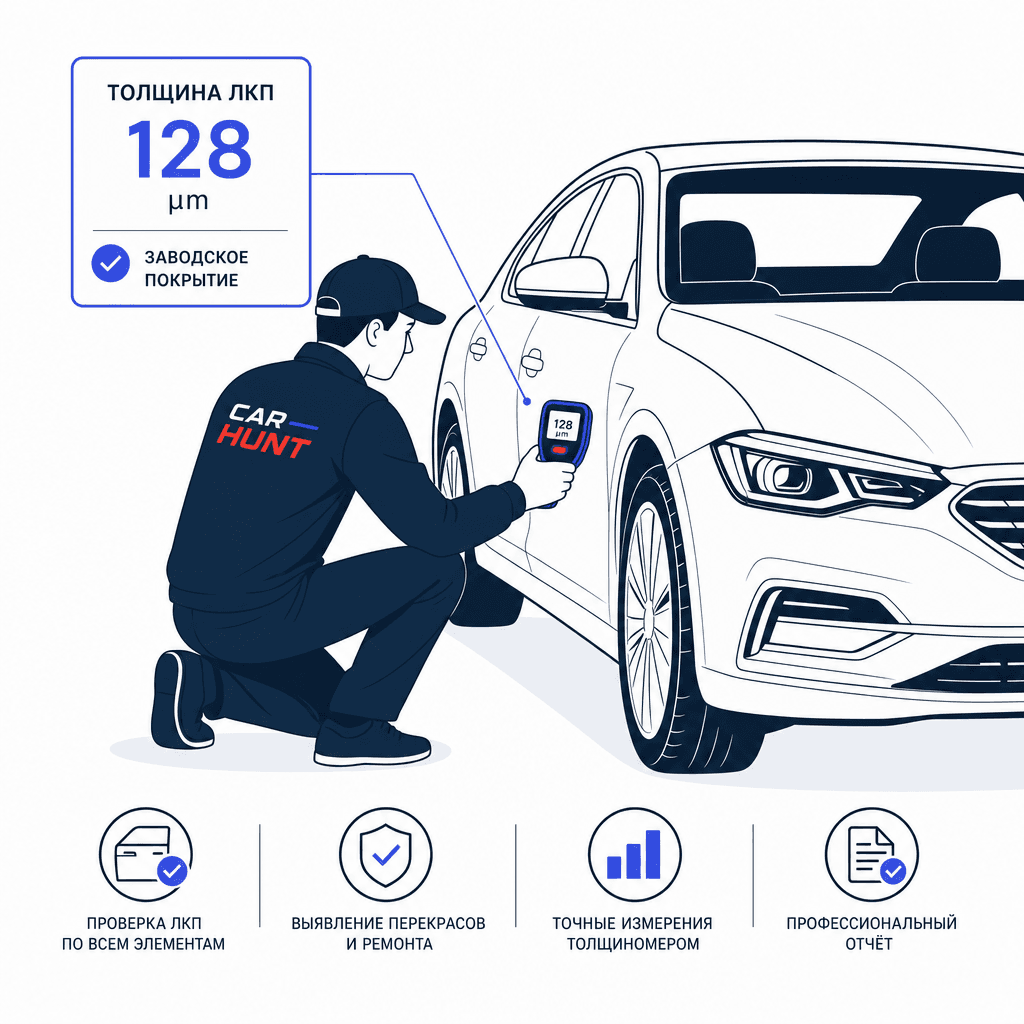 Проверка ЛКП толщиномером при осмотре авто из Кореи — Car Hunt