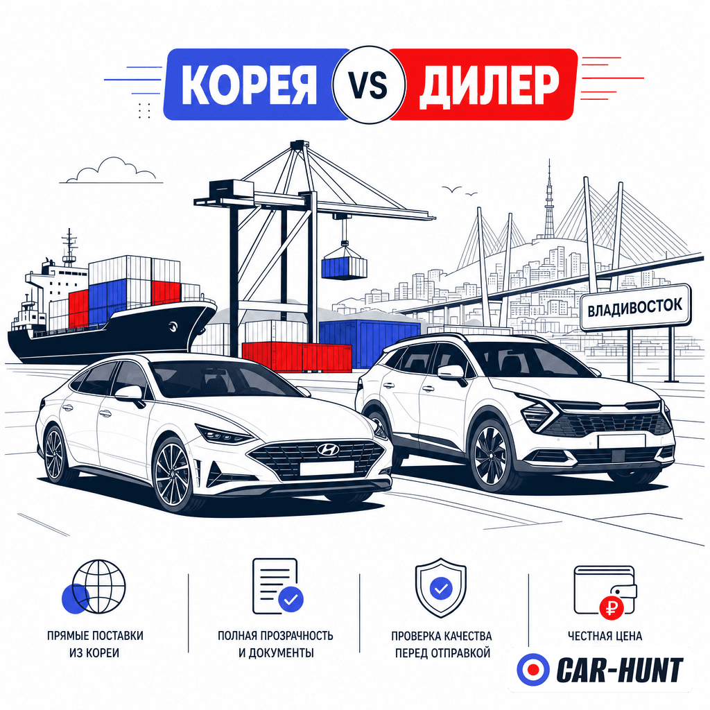 Что выгоднее в 2026: пригнать авто из Кореи под ключ или купить у дилера в России? Разбираем полную смету на Hyundai Sonata и Kia Sportage, считаем экономию и переплату.-0