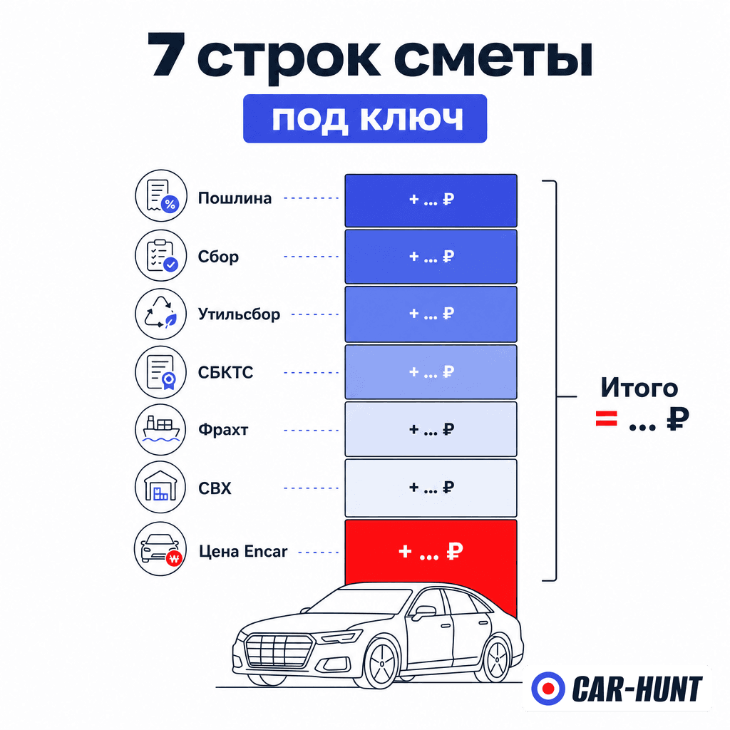 Из чего складывается цена авто из Кореи под ключ