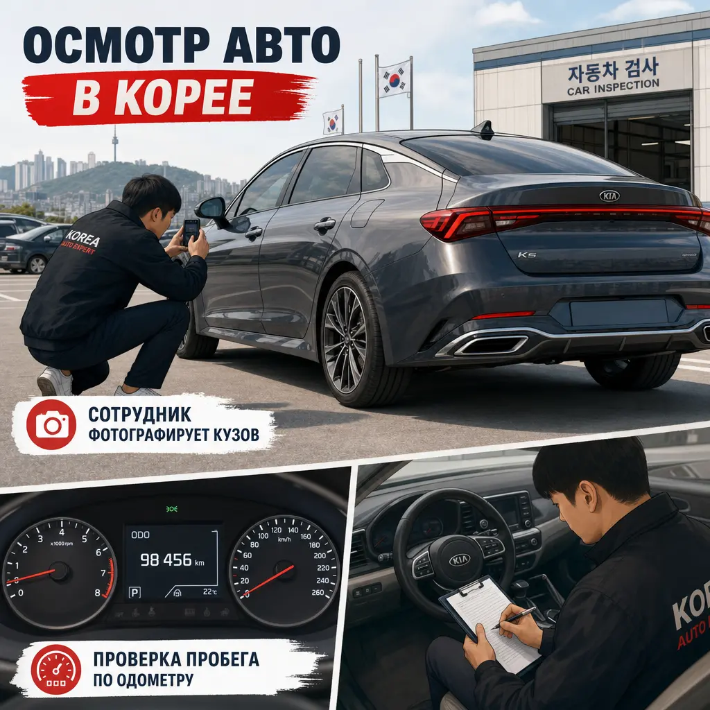 Осмотр и проверка пробега авто из Кореи перед покупкой