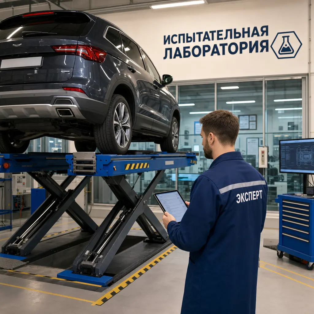 Осмотр автомобиля в аккредитованной лаборатории при оформлении СБКТС