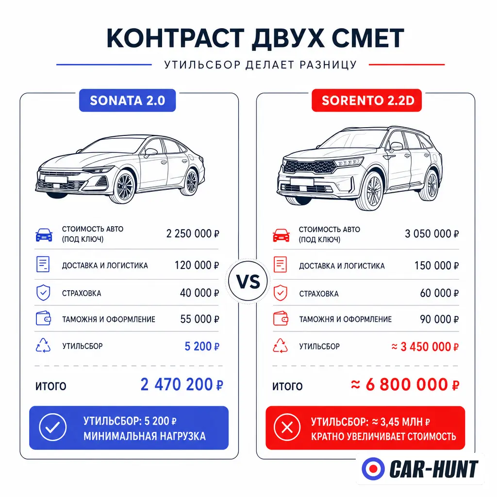 Модели из Кореи, которые не проходят порог 160 л.с.