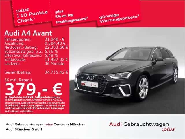 Audi A4 Avant 40 TFSI qu. S tronic 2x S line Matrix/V 05/2024-photo-0