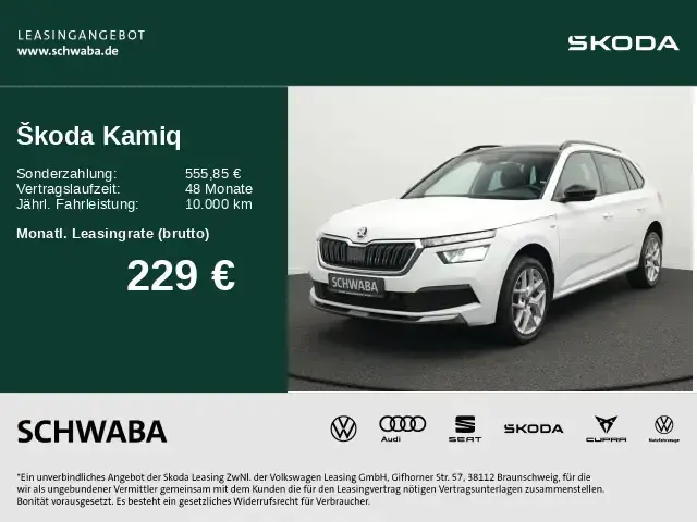 Main__Slider__Photo:Skoda Kamiq Clever 1.5 TSI DSG *PANO*LED*NAVI*ab 229€* 11/2021-1