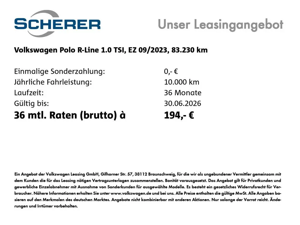 Main__Slider__Photo:Volkswagen Polo 1.0 TSI DSG R-Line Navi, IQ.Drive, ACC, Tra 09/2023-1